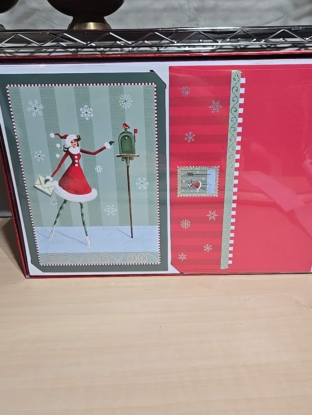 Holiday Card Set - Red & Green Festive Design